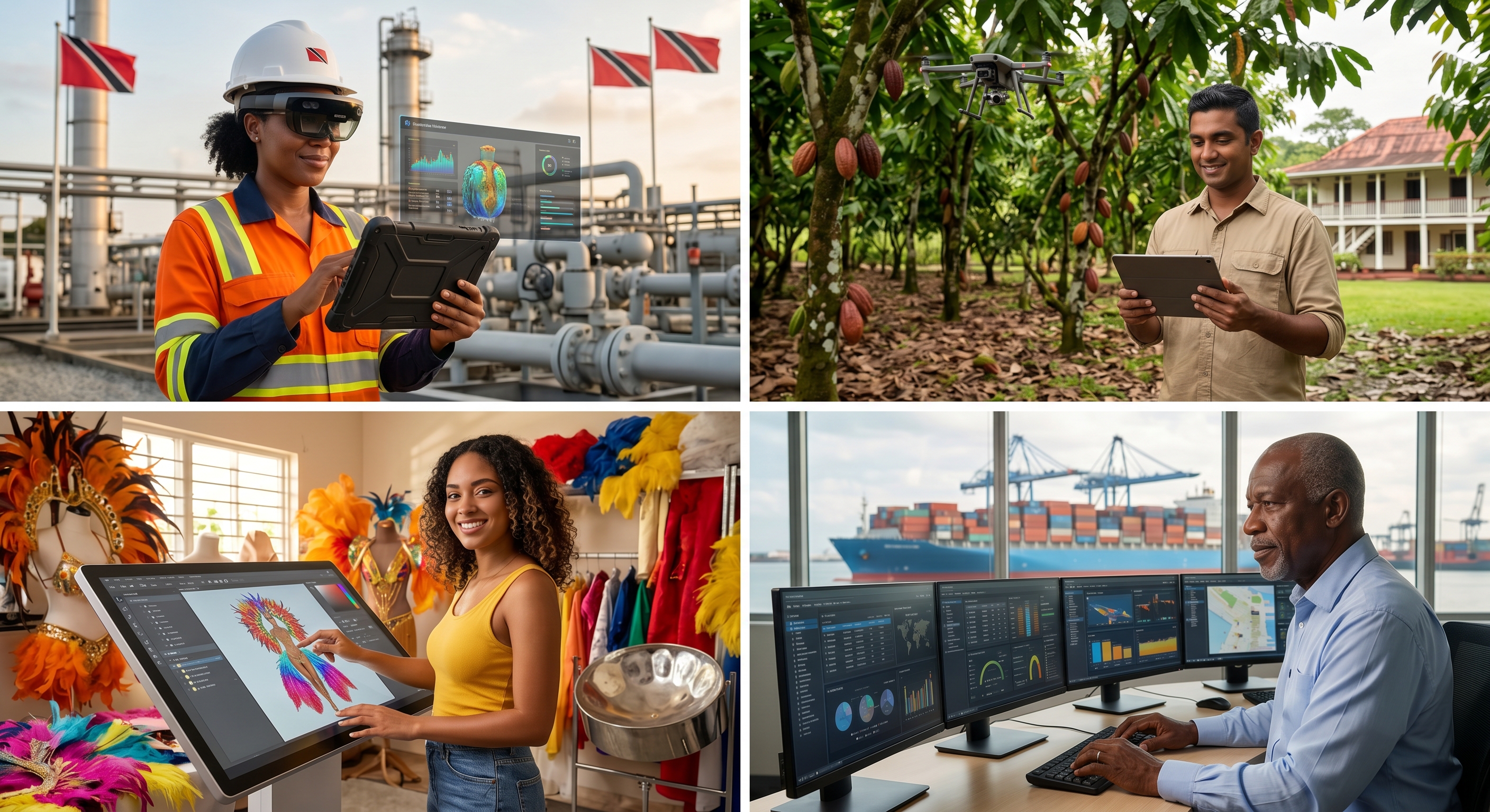 Trinidadian professionals using ChatGPT tools
